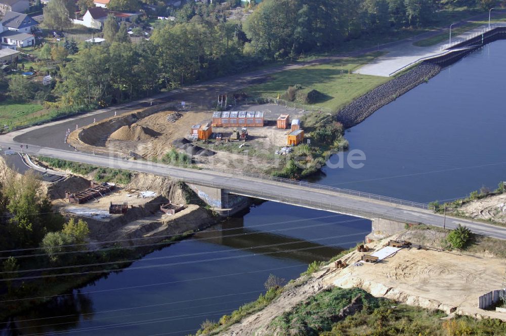 Luftbild Wusterwitz - Strassenbrücke Wusterwitz