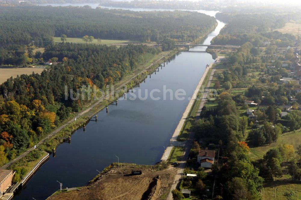 Wusterwitz aus der Vogelperspektive: Strassenbrücke Wusterwitz