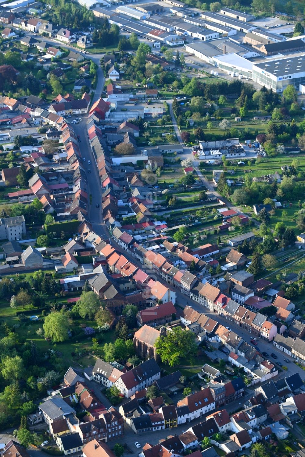 Luftbild Salzwedel - Straßenführung der Sankt-Georg-Straße in Salzwedel im Bundesland Sachsen-Anhalt, Deutschland