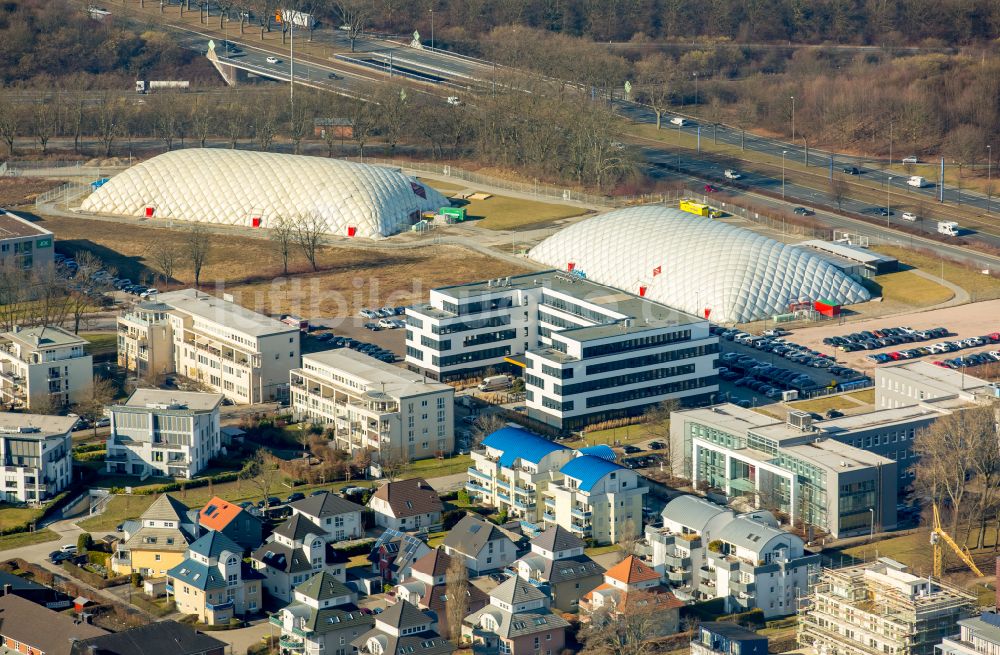 Dortmund von oben - Straßenführung der B1 - B236 Stadtkrone Ost in Dortmund im Bundesland Nordrhein-Westfalen, Deutschland