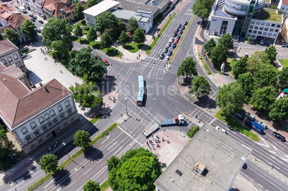 Luftaufnahme Göttingen - Straßenverkehrs- Kreuzung Berliner Straße - Weender Landstraße in Göttingen in Niedersachsen