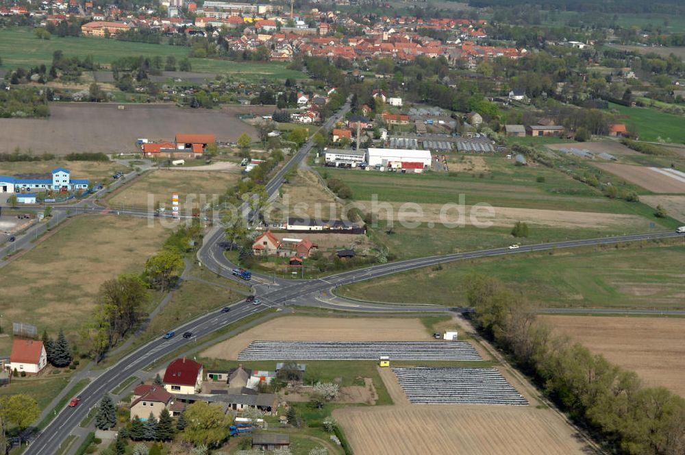 Luftbild BEELITZ - Strassenverlauf der B2 Ortsumgehung Beelitz