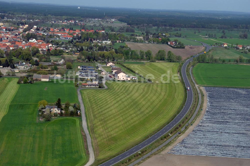 Luftbild BEELITZ - Strassenverlauf der B2 Ortsumgehung Beelitz