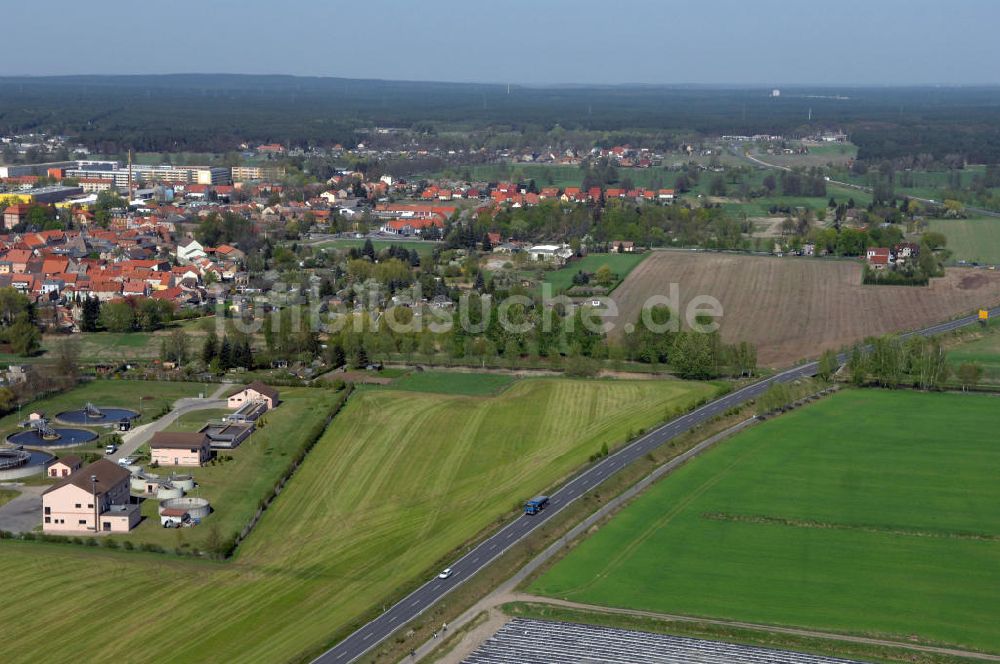 Luftaufnahme BEELITZ - Strassenverlauf der B2 Ortsumgehung Beelitz