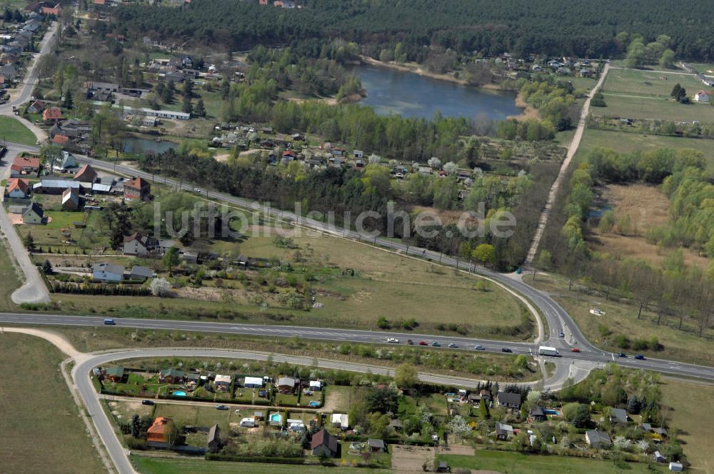 Luftbild BEELITZ - Strassenverlauf der B2 Ortsumgehung Beelitz