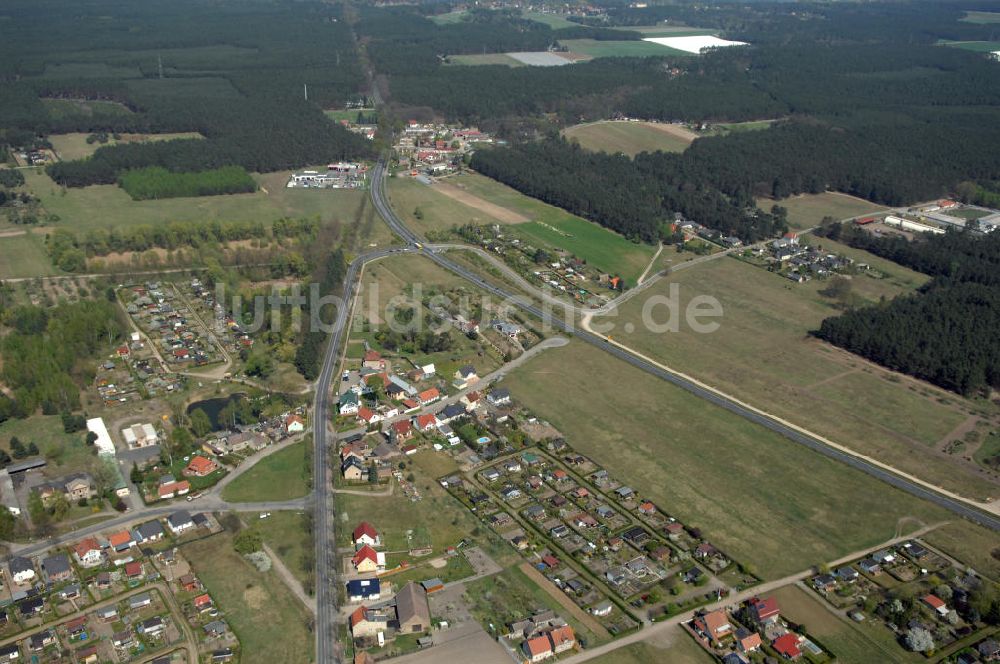 Luftaufnahme BEELITZ - Strassenverlauf der B2 Ortsumgehung Beelitz