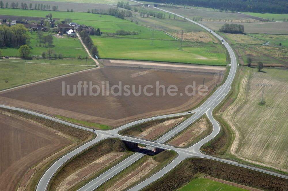 Luftbild BENSDORF - Strassenverlauf der L96 Ortsumgehung Bensdorf