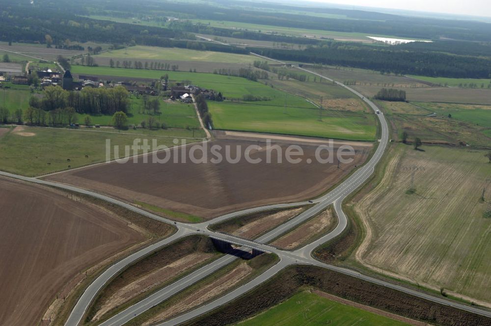 Luftaufnahme BENSDORF - Strassenverlauf der L96 Ortsumgehung Bensdorf