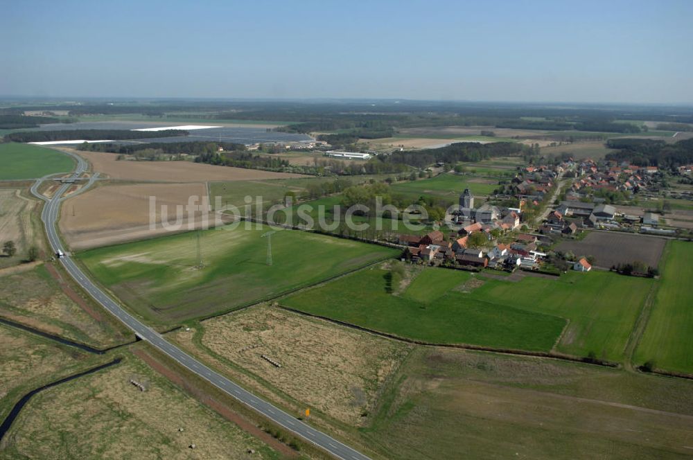 Luftaufnahme BENSDORF - Strassenverlauf der L96 Ortsumgehung Bensdorf