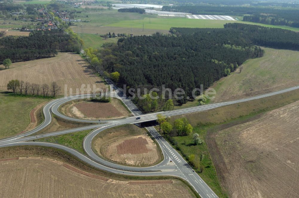 Luftbild BENSDORF - Strassenverlauf der L96 Ortsumgehung Bensdorf