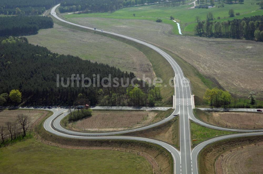 Luftaufnahme BENSDORF - Strassenverlauf der L96 Ortsumgehung Bensdorf