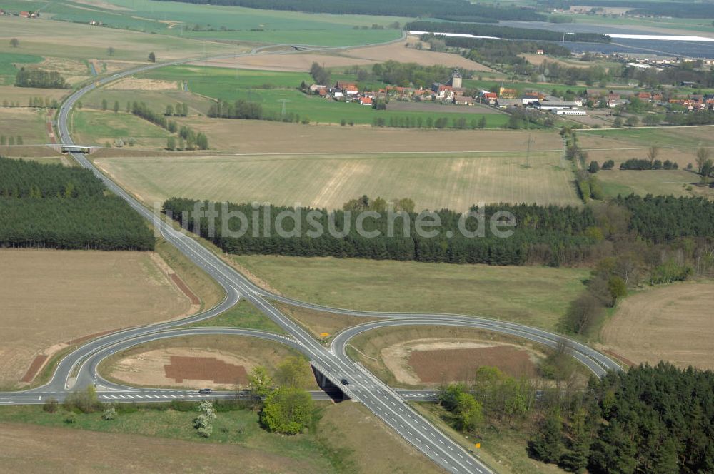 Luftbild BENSDORF - Strassenverlauf der L96 Ortsumgehung Bensdorf