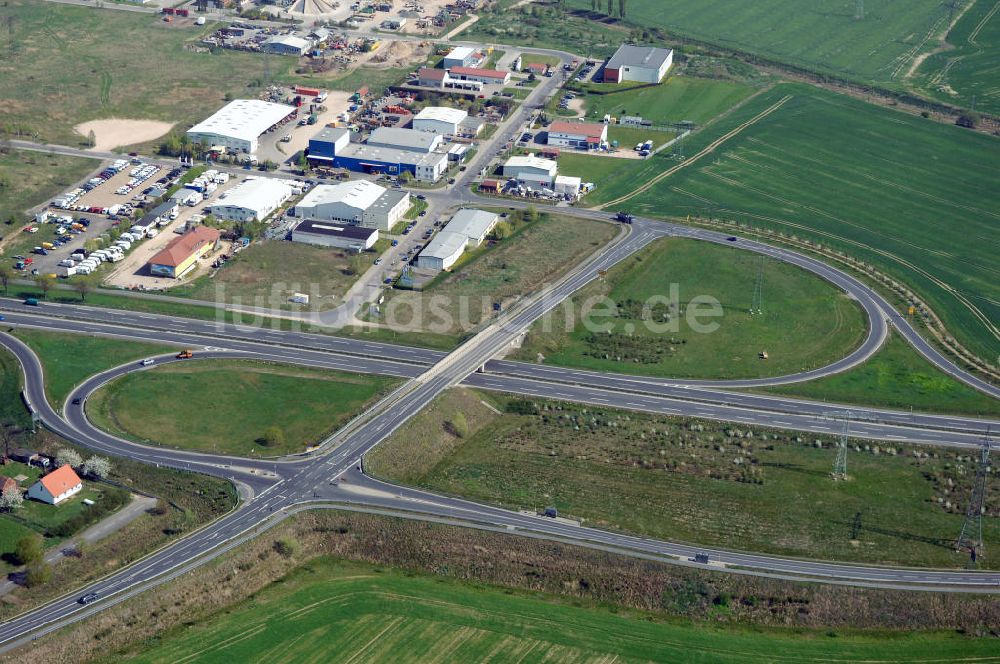 Luftaufnahme NAUEN - Strassenverlauf der B273 Ortsumgehung Nauen