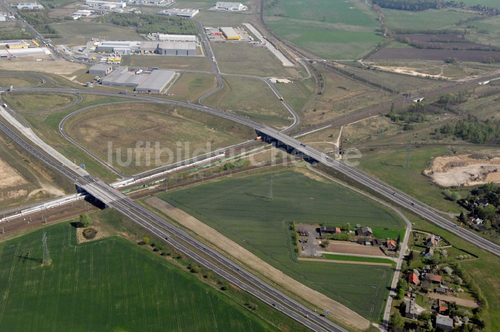 Luftaufnahme WUSTERMARK - Strassenverlauf der B5 Ortsumgehung Wustermark