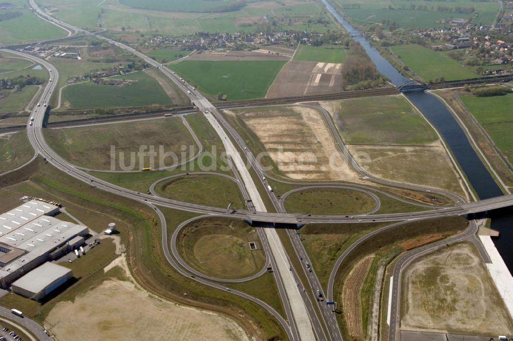 Luftaufnahme WUSTERMARK - Strassenverlauf der B5 Ortsumgehung Wustermark