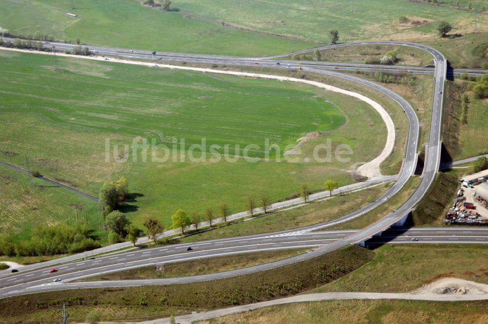 Luftaufnahme WUSTERMARK - Strassenverlauf der B5 Ortsumgehung Wustermark