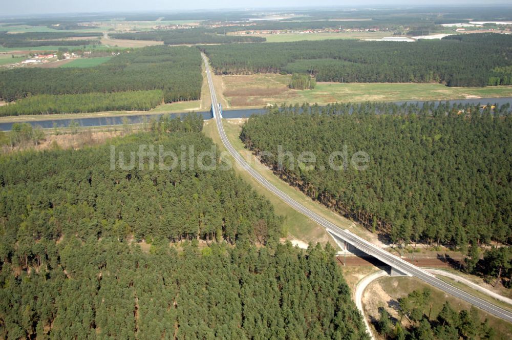 Luftaufnahme WUSTERWITZ - Strassenverlauf der L96 Ortsumgehung Wusterwitz