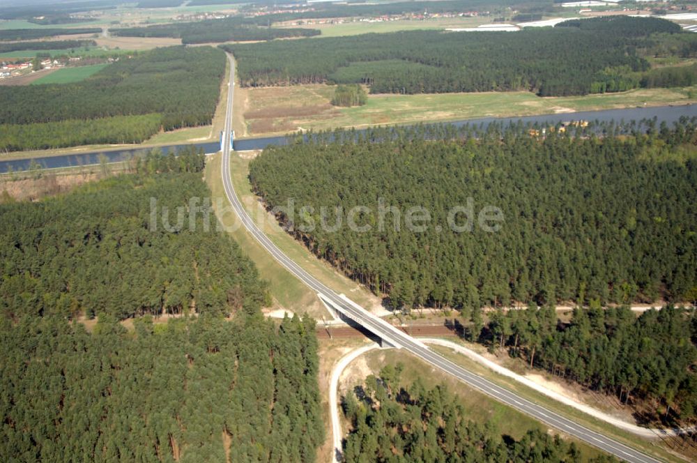 Luftbild WUSTERWITZ - Strassenverlauf der L96 Ortsumgehung Wusterwitz