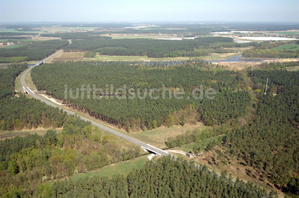 Luftaufnahme WUSTERWITZ - Strassenverlauf der L96 Ortsumgehung Wusterwitz