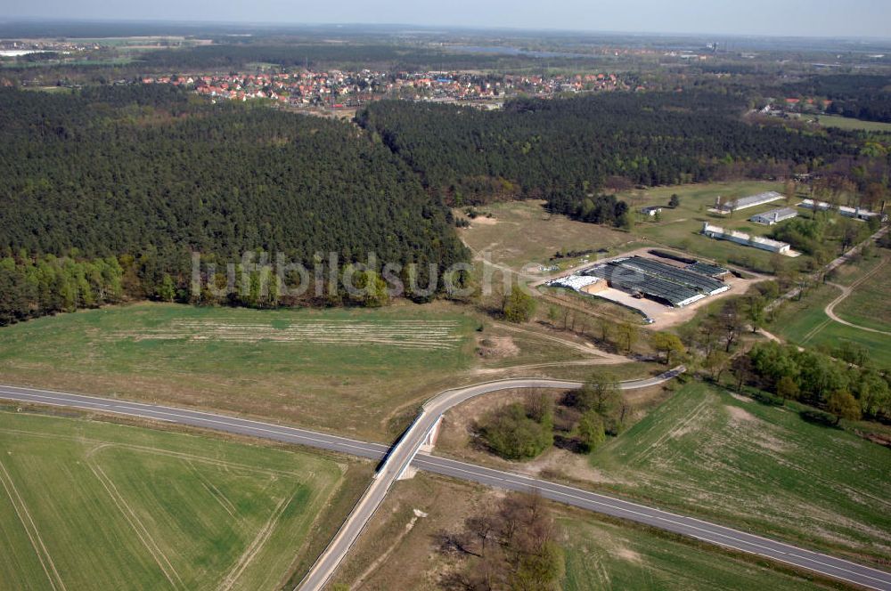 Luftbild WUSTERWITZ - Strassenverlauf der L96 Ortsumgehung Wusterwitz