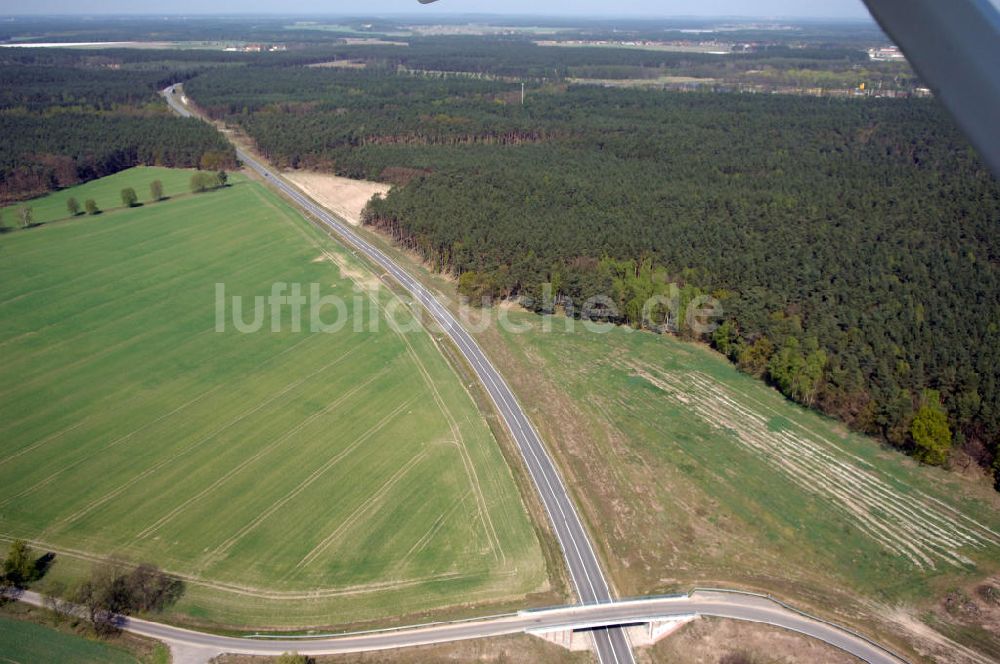 Luftaufnahme WUSTERWITZ - Strassenverlauf der L96 Ortsumgehung Wusterwitz