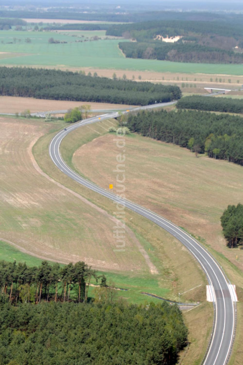 Luftbild WUSTERWITZ - Strassenverlauf der L96 Ortsumgehung Wusterwitz