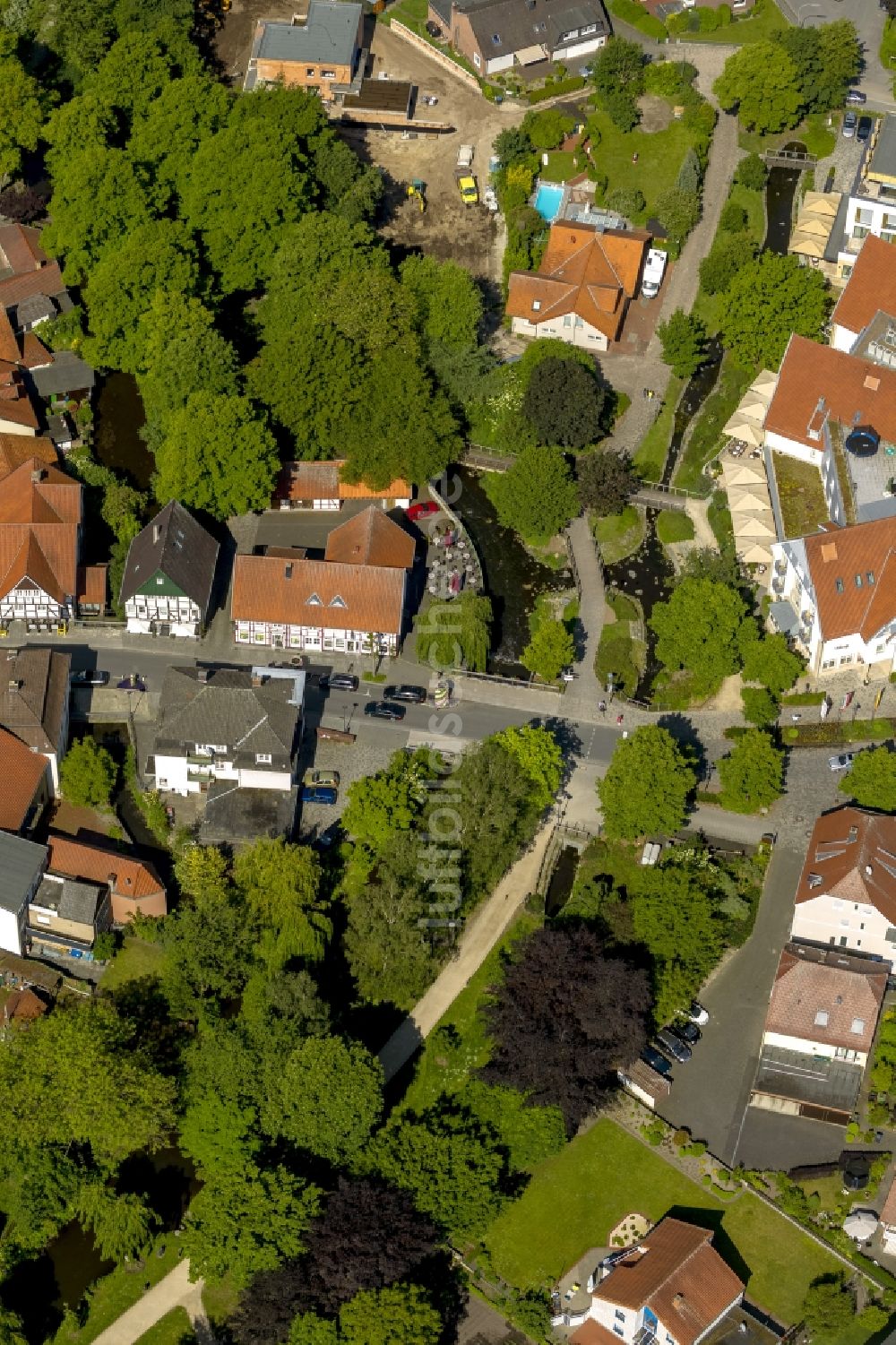 Luftbild Rietberg - Straßenverlauf in Rietberg im Bundesland Nordrhein-Westfalen