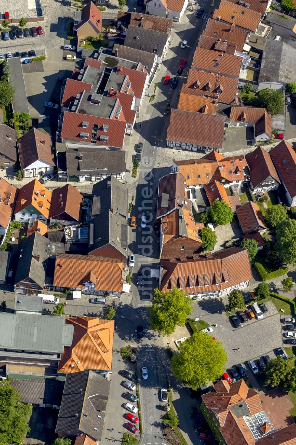 Luftbild Rietberg - Straßenverlauf in Rietberg im Bundesland Nordrhein-Westfalen