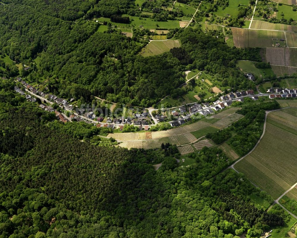 Bad Neuenahr-Ahrweiler von oben - Straßenzug in Bad Neuenahr-Ahrweiler im Bundesland Rheinland-Pfalz