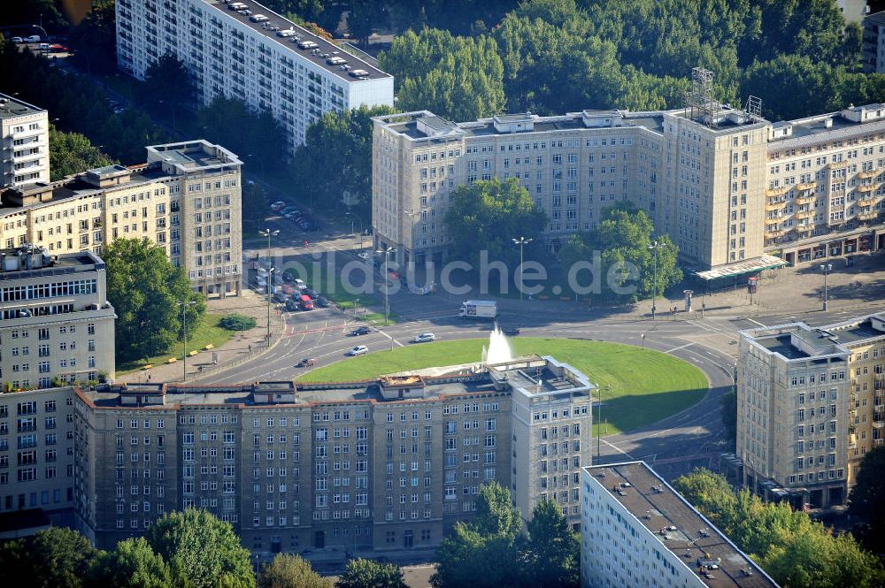 Luftbild Berlin - Straußberger Platz in Berlin-Friedrichshain