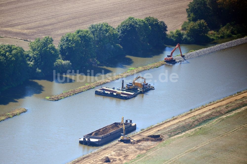 Luftaufnahme Seedorf - Streckenausbau Elbe-Havel-Kanal zwischen Genthin und Seedorf im Bundesland Sachsen-Anhalt