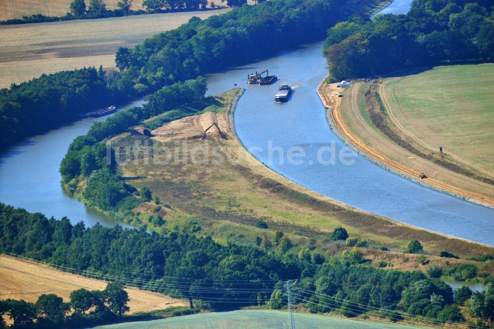 Luftbild Seedorf - Streckenausbau Elbe-Havel-Kanal zwischen Genthin und Seedorf im Bundesland Sachsen-Anhalt