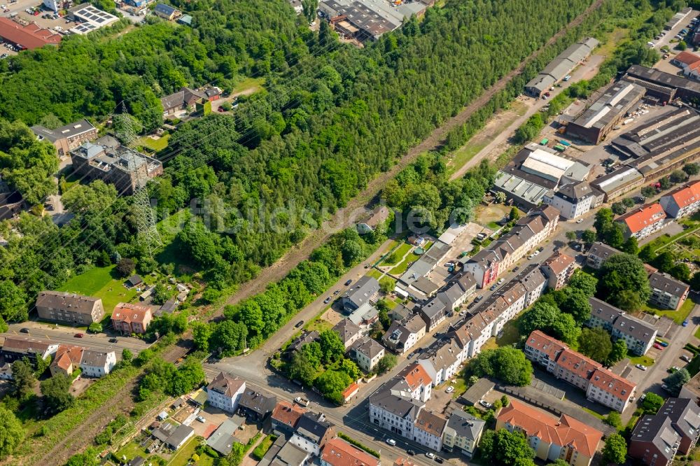 Luftbild Bochum - Streckenführung des Radweges - Skatebahn Radschnellweg Ruhr RS1 im Ortsteil Wattenscheid in Bochum im Bundesland Nordrhein-Westfalen, Deutschland