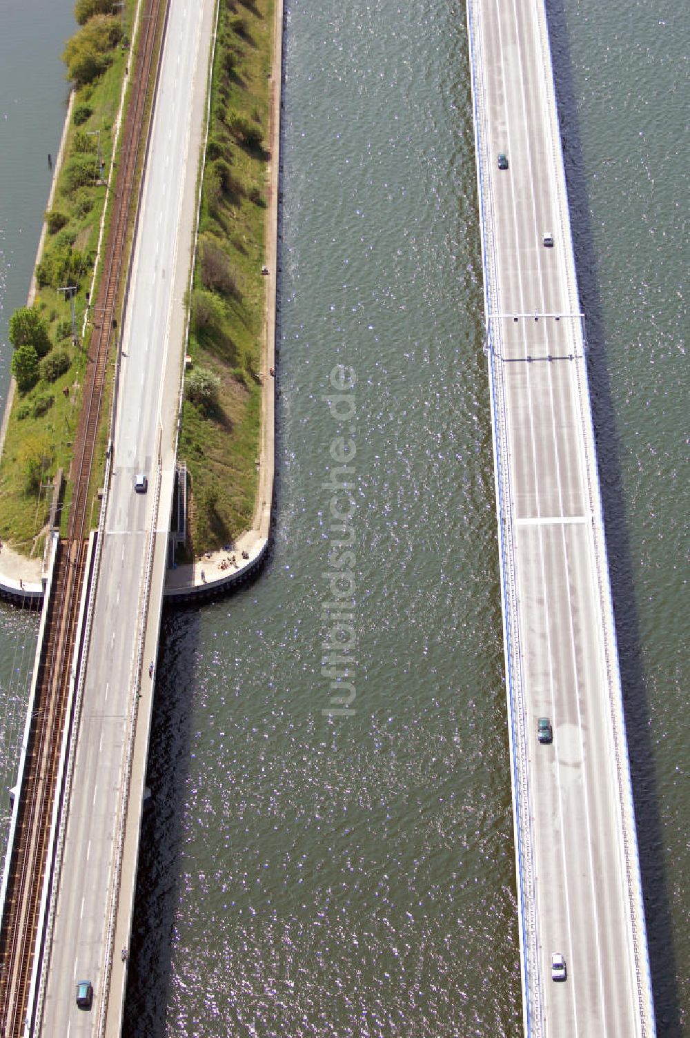 Luftbild Stralsund - Strelasundquerung und Rügendamm- Brücke der Insel Rügen