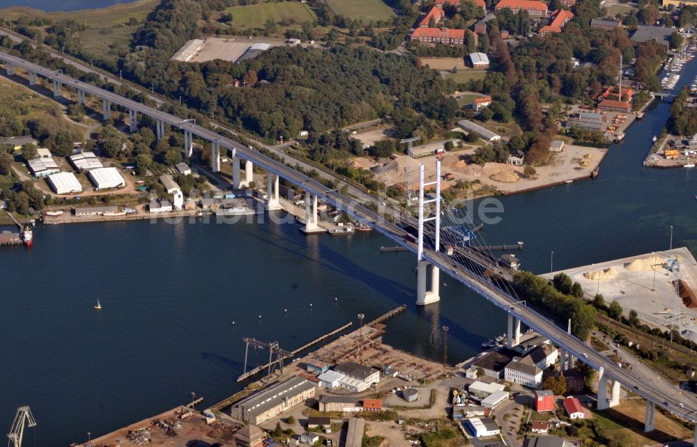 Luftbild Rügen - Strelasundquerung zwischen Rügen und Stralsund im Bundesland Mecklenburg-Vorpommern