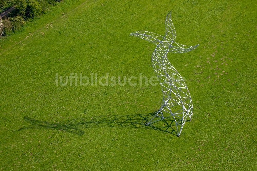 Luftaufnahme Oberhausen - Strommast- Konstruktion einer Trasse und Verbundleitung in Oberhausen im Bundesland Nordrhein-Westfalen