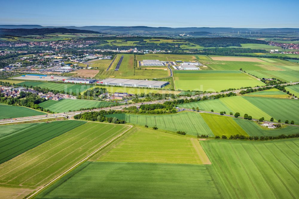 Luftbild Asel - Strukturen auf landwirtschaftlichen Feldern in Asel im Bundesland Niedersachsen, Deutschland