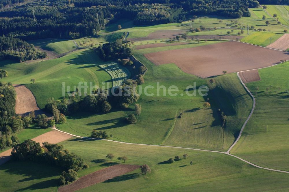 Luftbild Schopfheim - Strukturen auf landwirtschaftlichen Feldern bei Schopfheim im Bundesland Baden-Württemberg