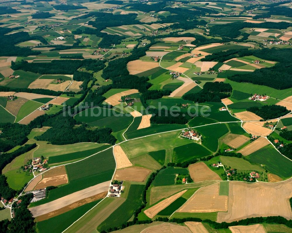 Luftbild Buch - Strukturen auf landwirtschaftlichen Feldern in Buch im Bundesland Bayern, Deutschland