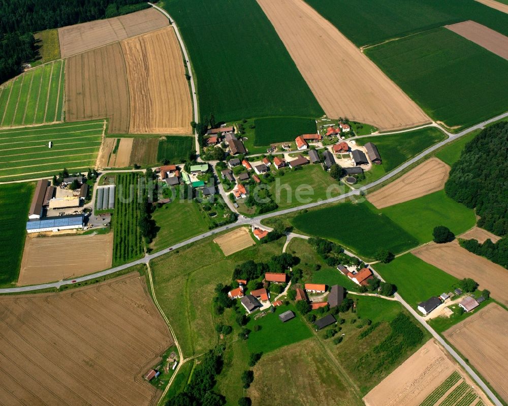 Luftbild Haingersdorf - Strukturen auf landwirtschaftlichen Feldern in Haingersdorf im Bundesland Bayern, Deutschland