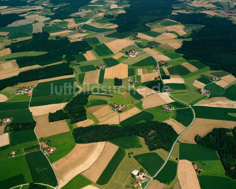 Luftbild Laab - Strukturen auf landwirtschaftlichen Feldern in Laab im Bundesland Bayern, Deutschland