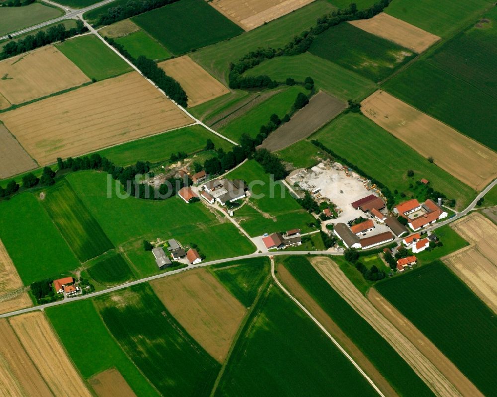 Luftbild Neuaich - Strukturen auf landwirtschaftlichen Feldern in Neuaich im Bundesland Bayern, Deutschland