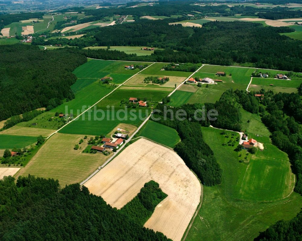 Luftaufnahme Tannöd - Strukturen auf landwirtschaftlichen Feldern in Tannöd im Bundesland Bayern, Deutschland