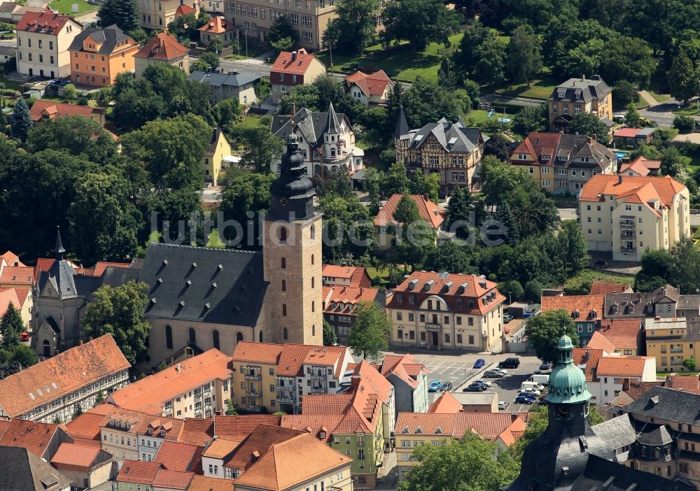 Luftbild Sondershausen - St.Trinitatis Kirche in der Altstadt von Sondershausen im Bundesland Thüringen