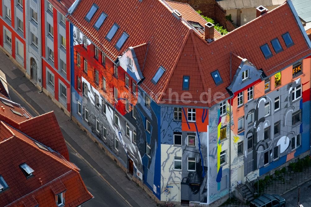 Luftaufnahme Erfurt - Studenten- Wohnheim - Gebäude der CGE Erfurt e.V.an der Salinenstraße in Erfurt im Bundesland Thüringen, Deutschland