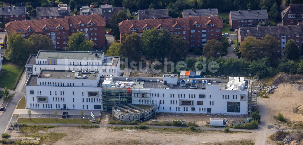 Luftaufnahme Hamm - Studenten- Wohnheim - Gebäude SCI:Q CampusLiving in Hamm im Bundesland Nordrhein-Westfalen, Deutschland