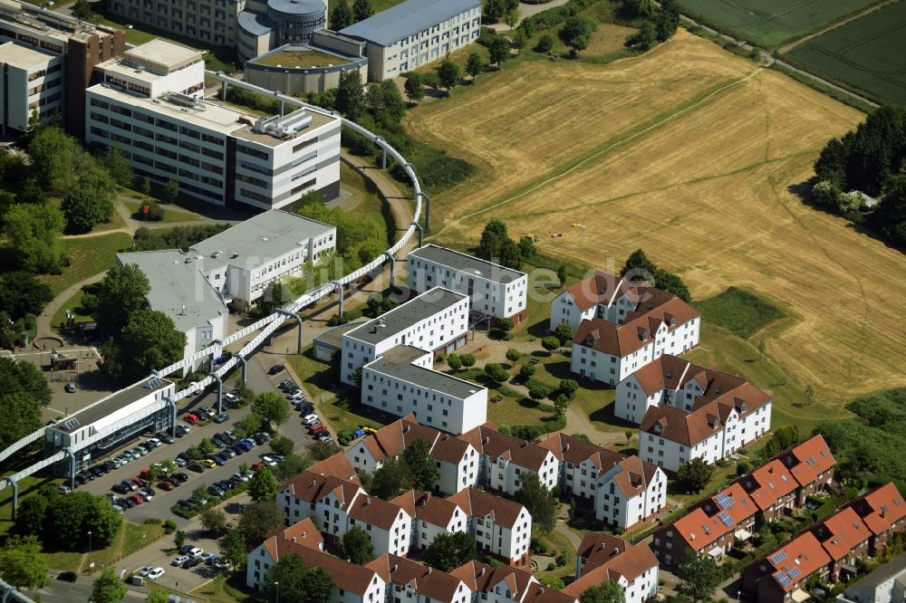 Luftaufnahme Dortmund - Studentendorf 2 - Wohngebiet einer Reihenhaus- Siedlung in Dortmund im Bundesland Nordrhein-Westfalen