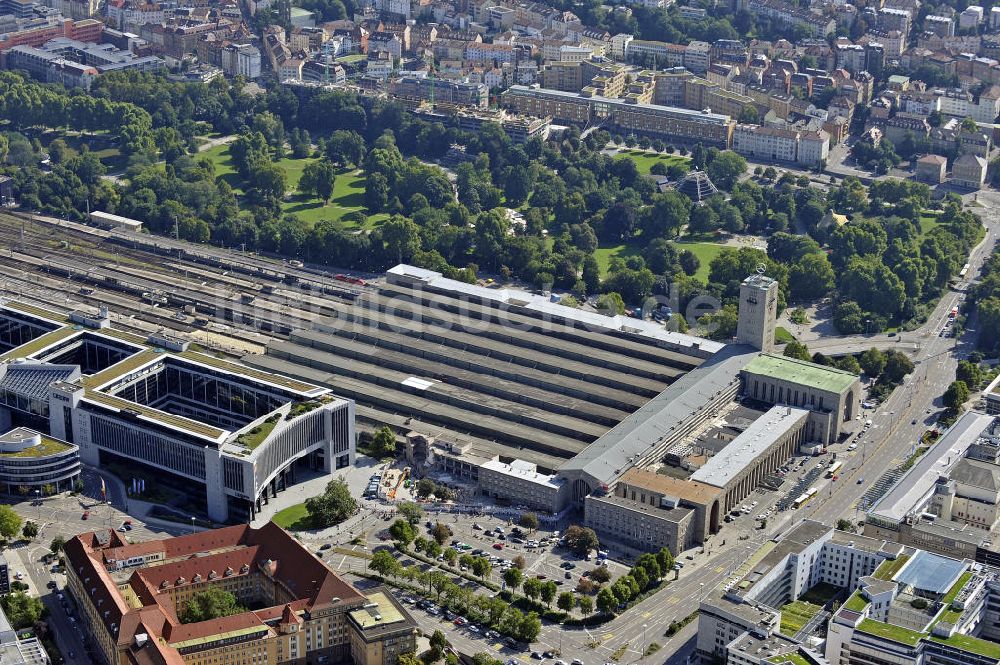 Stuttgart von oben - Stuttgarter Hauptbahnhof