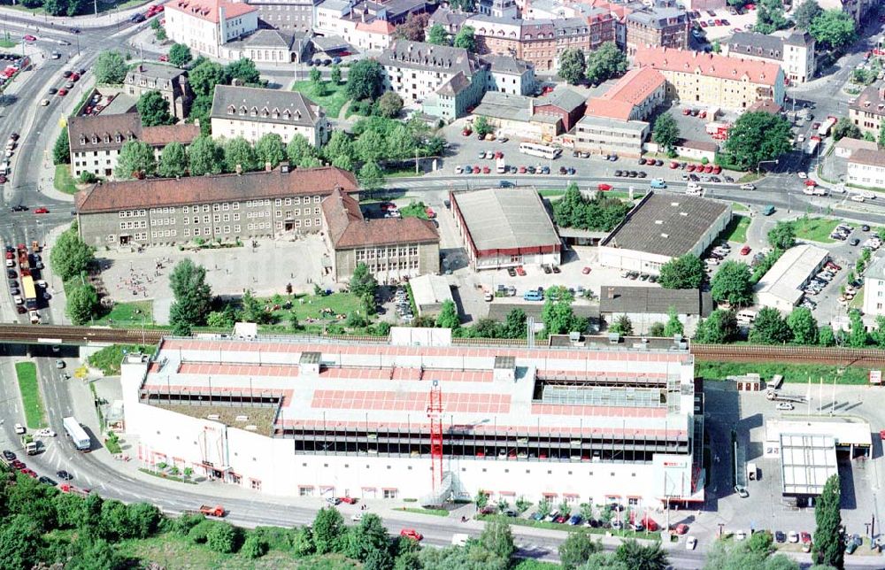 Luftbild Jena - SUPER-SPAR-Markt im Stadtzentrum Jena.