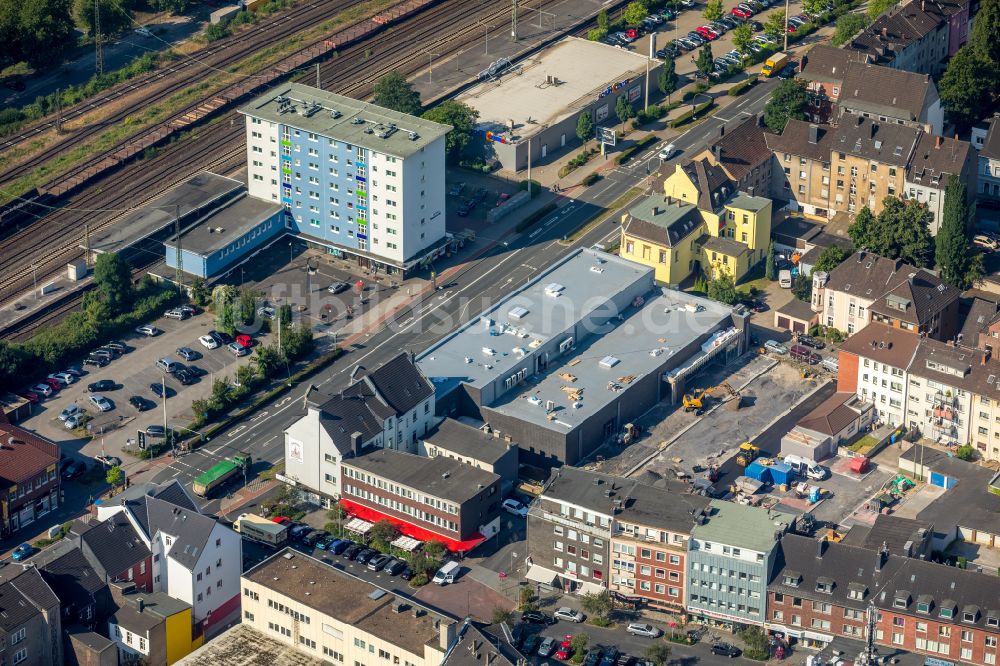 Luftbild Oberhausen - Supermarkt an der Bottroper Straße - Im Wiedemhof in Oberhausen im Bundesland Nordrhein-Westfalen, Deutschland